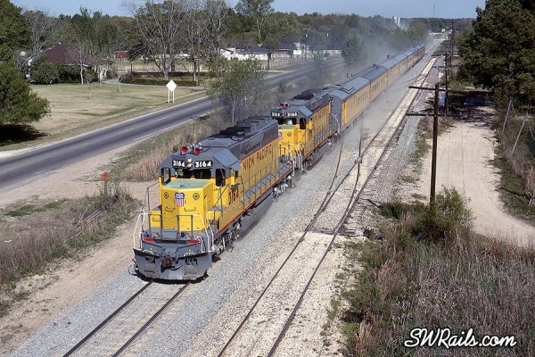 Union Pacific business train at Spring, Texas