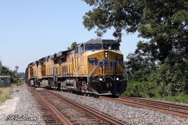 Union Pacific rock train at harlem, TX