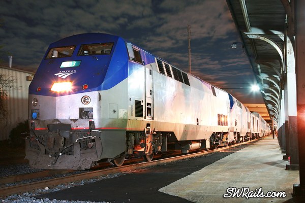 Amtrak Sunset Limited passenger train at Houston, Texas