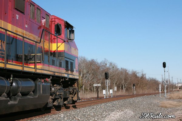 KCS freight train at Rosenberg, TX