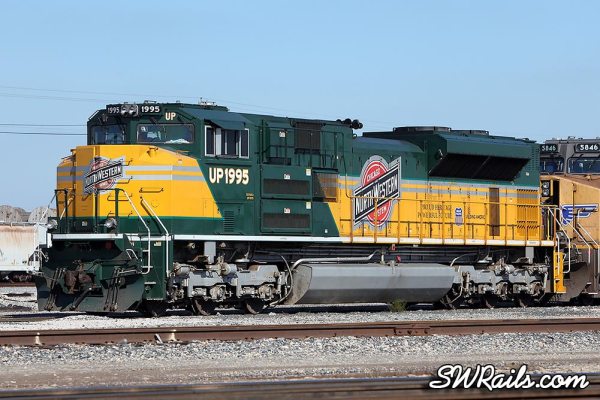 UP SD70ACe 1995, the C&NW heritage engine, at Houston, TX